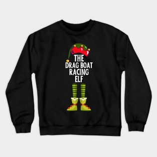 The Drag Boat Racing Elf Christmas Speed Boating Water Sports Funny Xmas Holiday Crewneck Sweatshirt